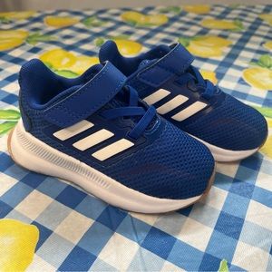 Kids Adidas Sneakers Size 5K 126624151 Blue And White EUC